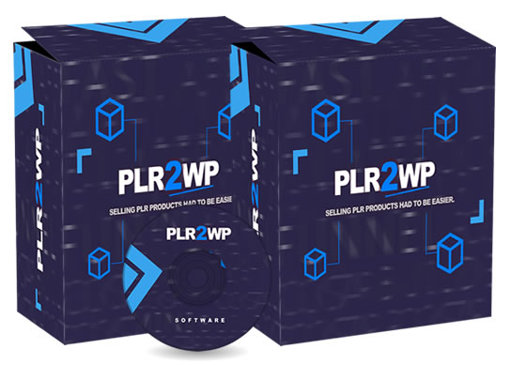 This is a product image of PLR-2-WP Software
